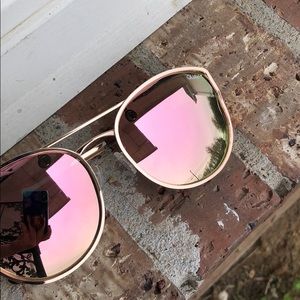 Quay cherry bomb sunnies in rose gold